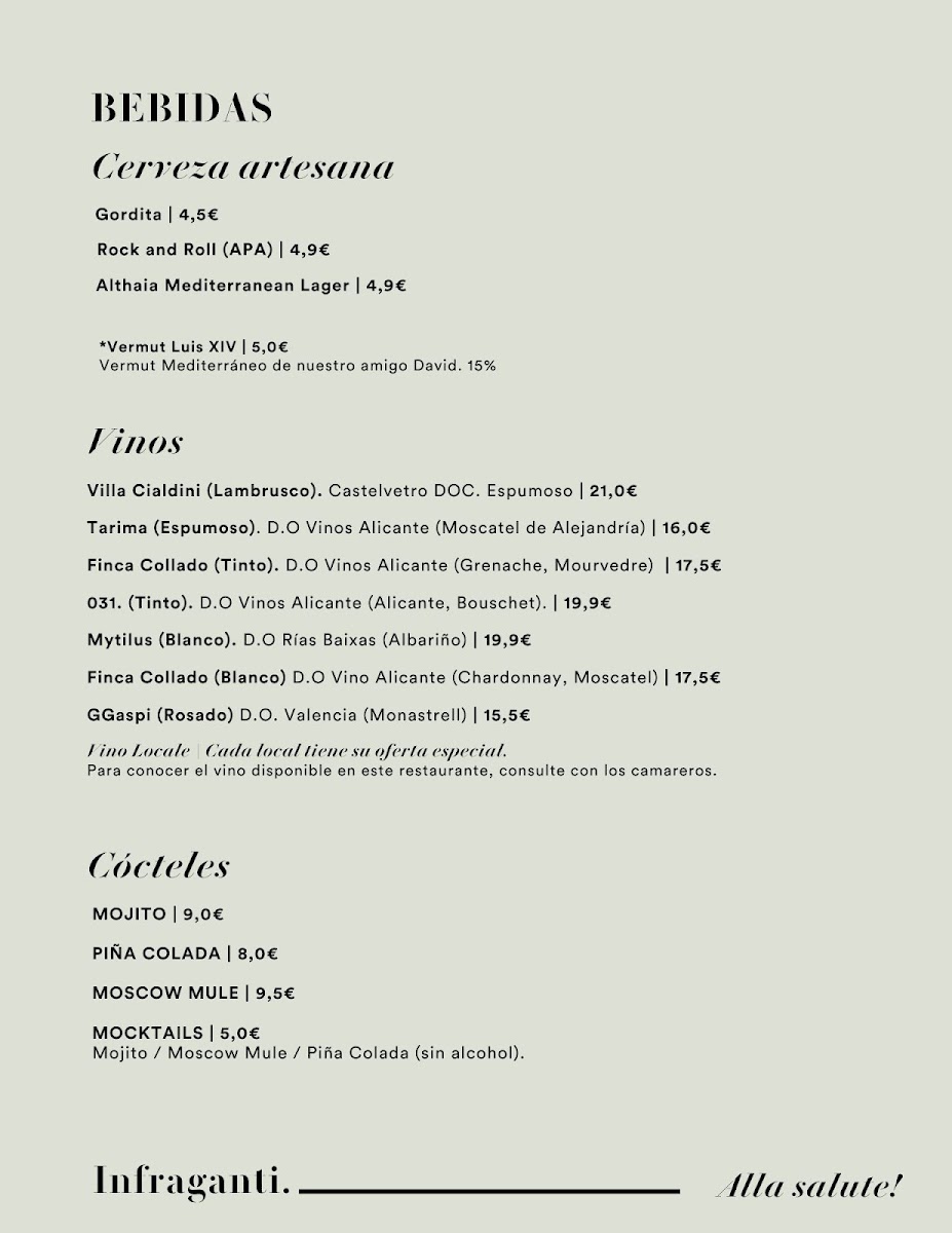 Menu Infraganti Pizza Bar-2