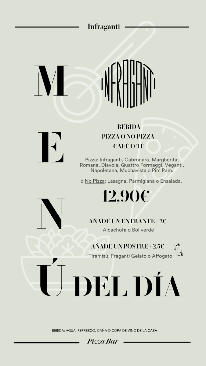 Menu Infraganti Pizza Bar-6